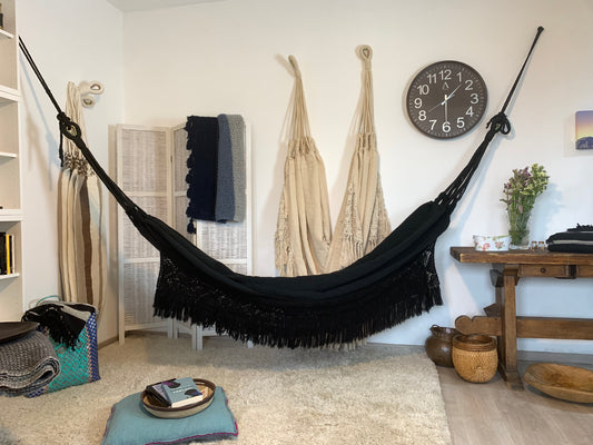 Hammock "Crochet", Black, Bogotá, Size 3.60 x 1.60